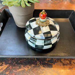 Authentic MacKenzie-Childs Courtly Check Squashed Pot